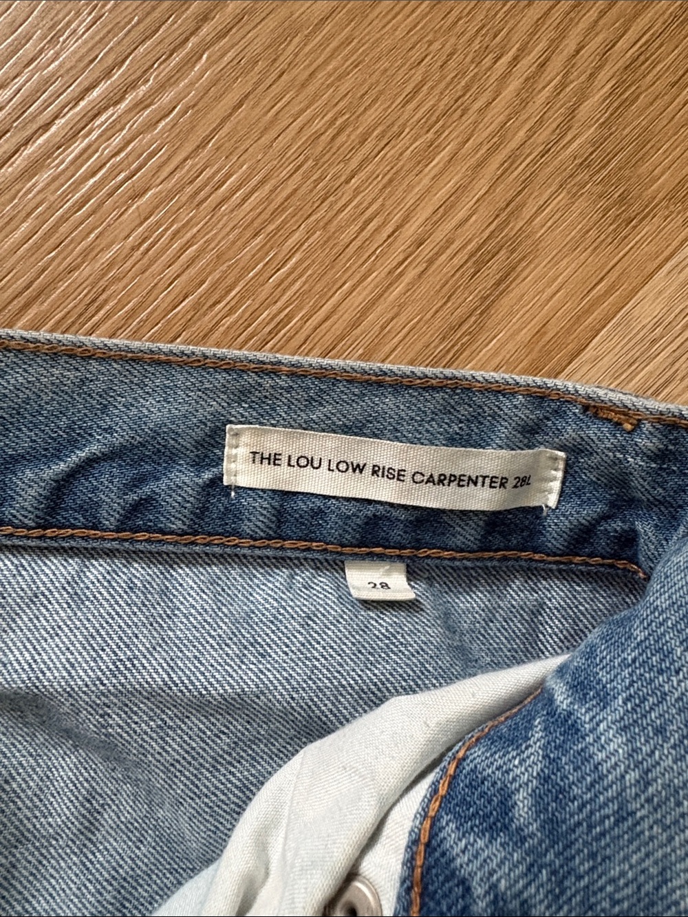 Denim Forum Relaxed Carpenter Jeans - Light Wash Blue - Picture 5 of 6